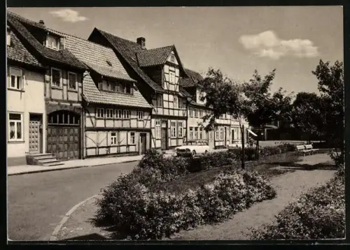 AK Bad Salzgitter, Häuser in der Warnerstrasse