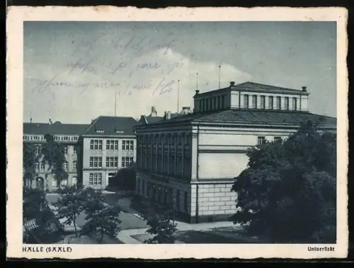 AK Halle /Saale, Universität mit Grünanlagen