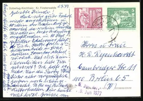 AK Doberlug-Kirchhain, Freibad, Fachwerkhaus, Blick zur Kirche