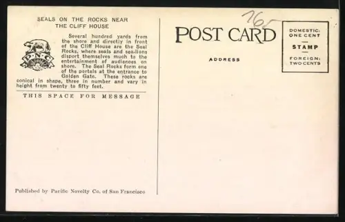 AK San Francisco, CA, Seals on the Rocks, near Cliff House