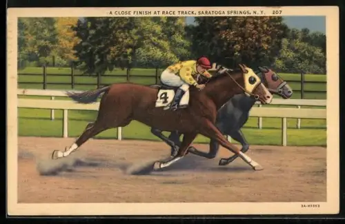 AK Saratoga Springs, NY, A Close Finish at Race Track