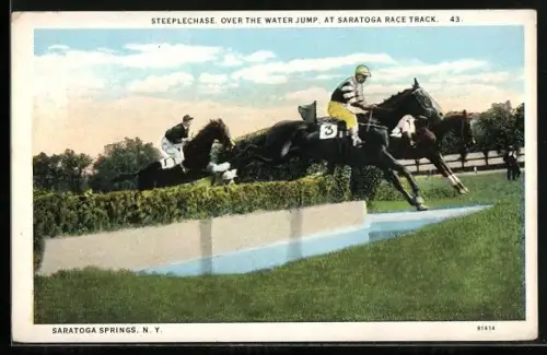 AK Saratoga Springs, NY, Saratoga Race Track, Steeplechase, Over the Water Jump