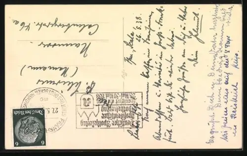 Foto-AK Aus einer Hand fresende Wellensittiche