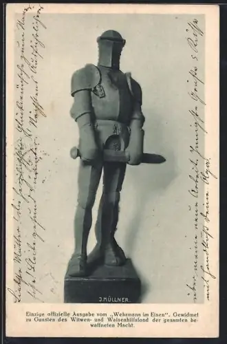 AK Wien, Schwarzenbergplatz, Nagelung, Wehrmann im Eisen, Ritter mit Schwert