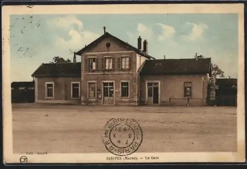 AK Suppes /Marne, La Gare