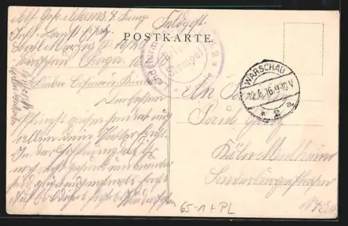 AK Warschau, Warschau-Wiener Bahnhof