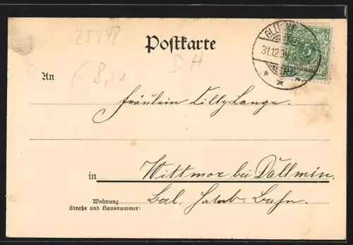 AK Glückstadt, Blick vom Elbdeich auf den Ort