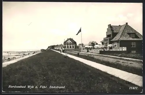 AK Wyk a. Föhr, Südstrand mit Gasthaus