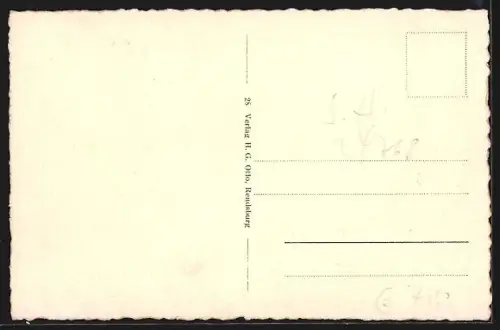 AK Rendsburg, Jungfernstieg mit Anlage und Geschäft