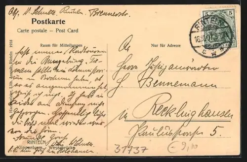 AK Rinteln, Klippenturm, Weserbrücke, Weserpartie