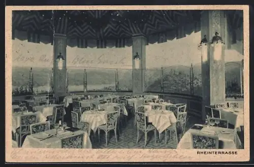 AK Berlin-Tiergarten, Potsdamer Platz, Gaststätte Haus Vaterland, Rheinterrasse