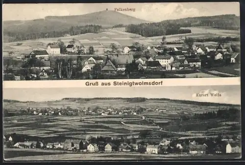 AK Steinigtwolmsdorf /Bautzen, Falkenberg, Weifa, Ortsansichten