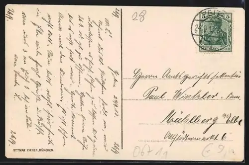 AK Zeitz, Altmarkt und Rathaus aus der Vogelschau