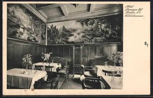 AK Berlin, Hotel Danziger Hof Richard Sobottka, Eichendorffstrasse 9, Frühstückszimmer