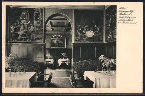 AK Berlin, Hotel Danziger Hof Richard Sobottka, Eichendorffstrasse 9, Innenansicht Frühstückszimmer