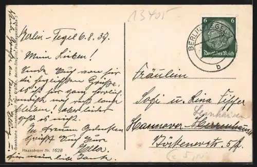 AK Berlin-Tegel, Strandbad Tegel, Strandschloss, Schwanen-Idyll auf dem Tegeler See