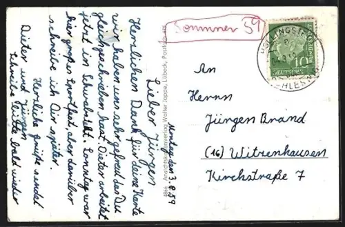 AK Hollingstedt /Schleswig, Kirche, Ehrenmal, Partie a. d. Treene, Fa. Heinrich Greve