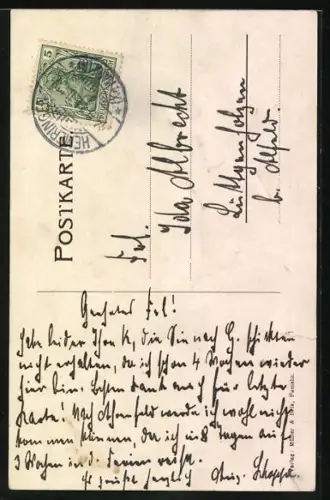 AK Hope / Hameln, Gasthaus im grünen Jäger, Bes. Heinrich Rekate