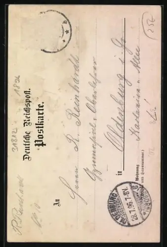 Lithographie Bad Pyrmont, Restaurant Königsberg im Grünen