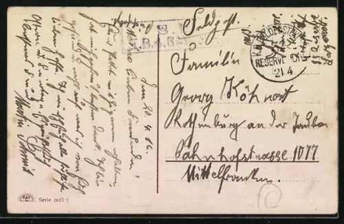 AK Deutsche Soldaten mit Reichs- und Reichskriegsfahne