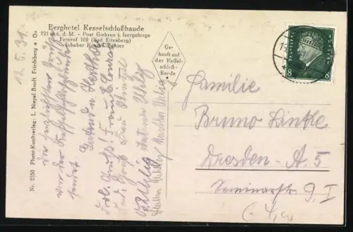 AK Bad Flinsberg /Isergeb., Die Kesselschlossbaude