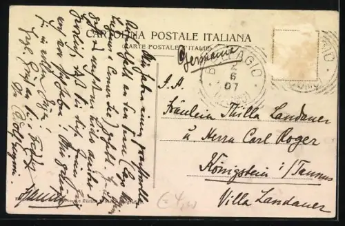 AK Bellagio, Dampferpartie am Lago di Como