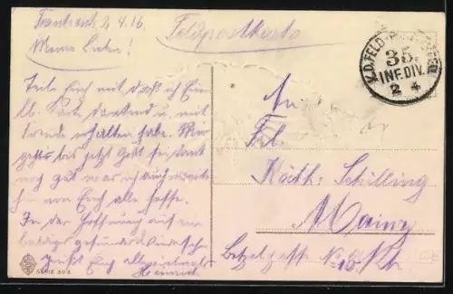 AK Durch Kampf zum Sieg., Wappen Deutsches Kaiserreich