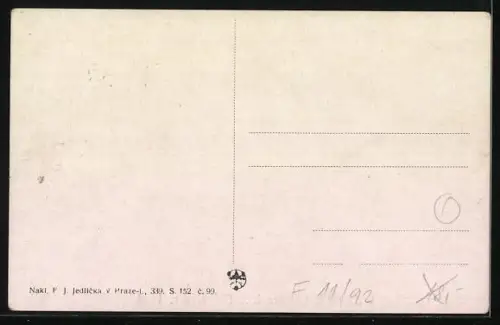 Künstler-AK Vítezství Sobeslava I. u Chlumsee r. 1126