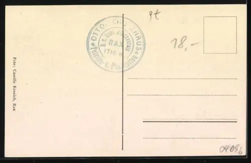 AK Raxbernhardiner Gretl vom Ottohaus im Schnee sitzend