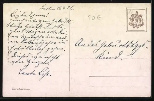 AK Bernhardiner mit glänzendem Fell