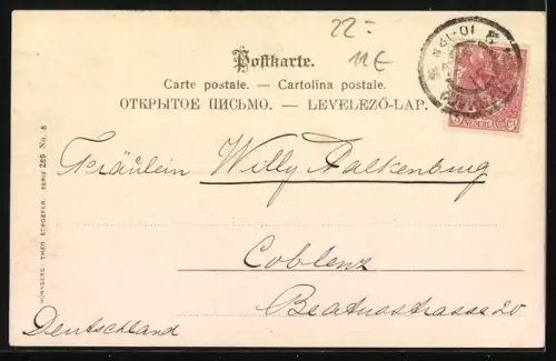 AK Zwei Jagdhunde, Portrait