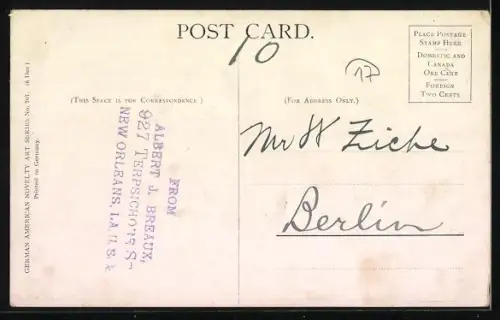 AK Ein liegender und ein stehender Bernhardiner