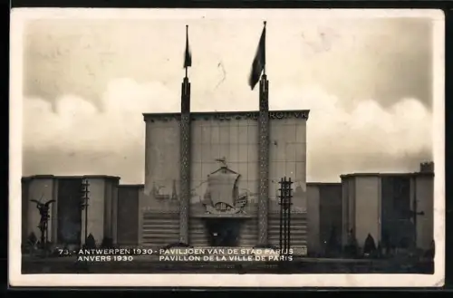 AK Anvers, Exposition 1930, Pavillon de la Ville de Paris, Ausstellung