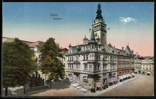 AK Glatz, Blick zum Rathaus