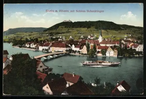 AK Stein am Rhein, Ansicht mit Schloss Hohenklingen