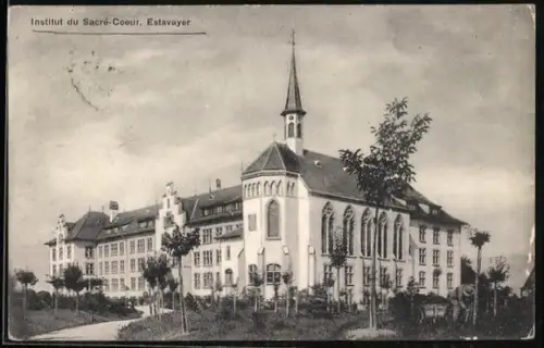 AK Estavayer, Institut du Sacré-Coeur mit Garten