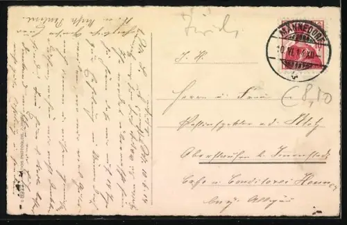 AK Männedorf, Ortsansicht aus der Vogelschau