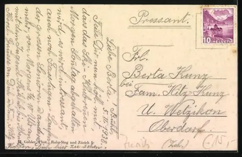 AK Huttwil, Blick nach Oberbühl