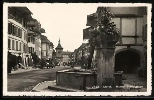 AK Morat, Brunnen in der Hauptgasse