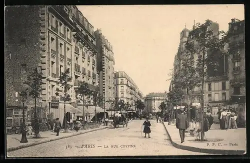 AK Paris, La Rue Custine, Strassenpartie
