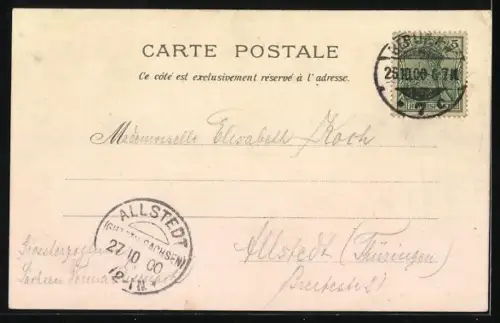 Lithographie Paris, Exposition Universelle 1900, Entree Principale