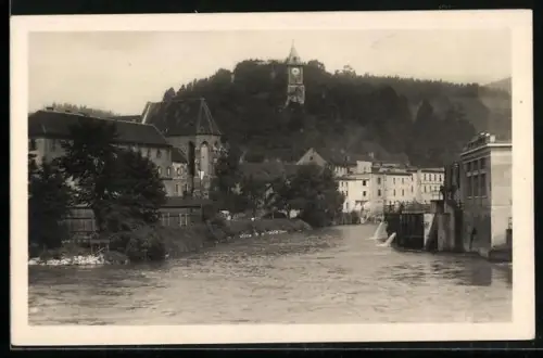 AK Bruck a. d. Mur, Zusammenfluss der Mur u. Mürz