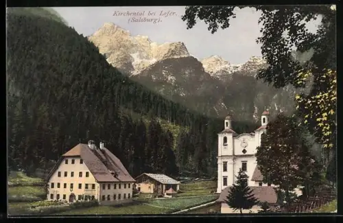 AK St. Martin bei Lofer, Kirchental, Panorama