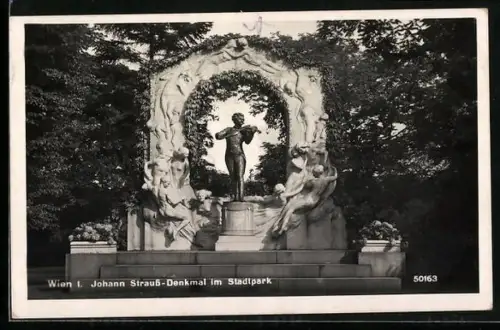 AK Wien, Johann Strauss-Denkmal im Stadtpark