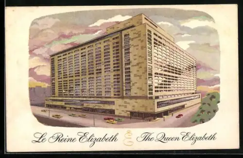 Künstler-AK Montréal, The Queen Elizabeth Hotel