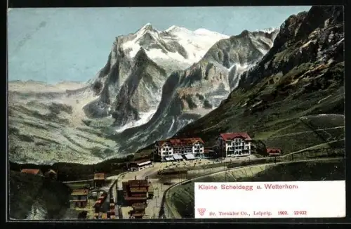 AK Kleine Scheidegg, Hotels mit Wetterhorn