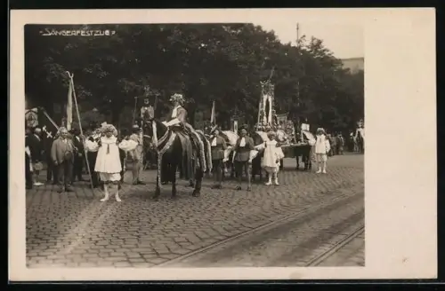 AK Wien, 10. Deutsches Sängerbundesfest 1928, Sänger-Festzug
