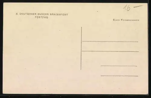 AK Wien, 10. Deutsches Sängerbundesfest 1928, Sänger-Festzug