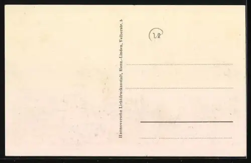 AK Hannover, 9. Deutsches Sängerbundesfest 1924, Autos mit Fahnen