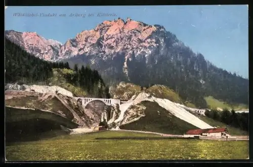 AK Klösterle, Wäldlitobel-Viadukt am Arlberg